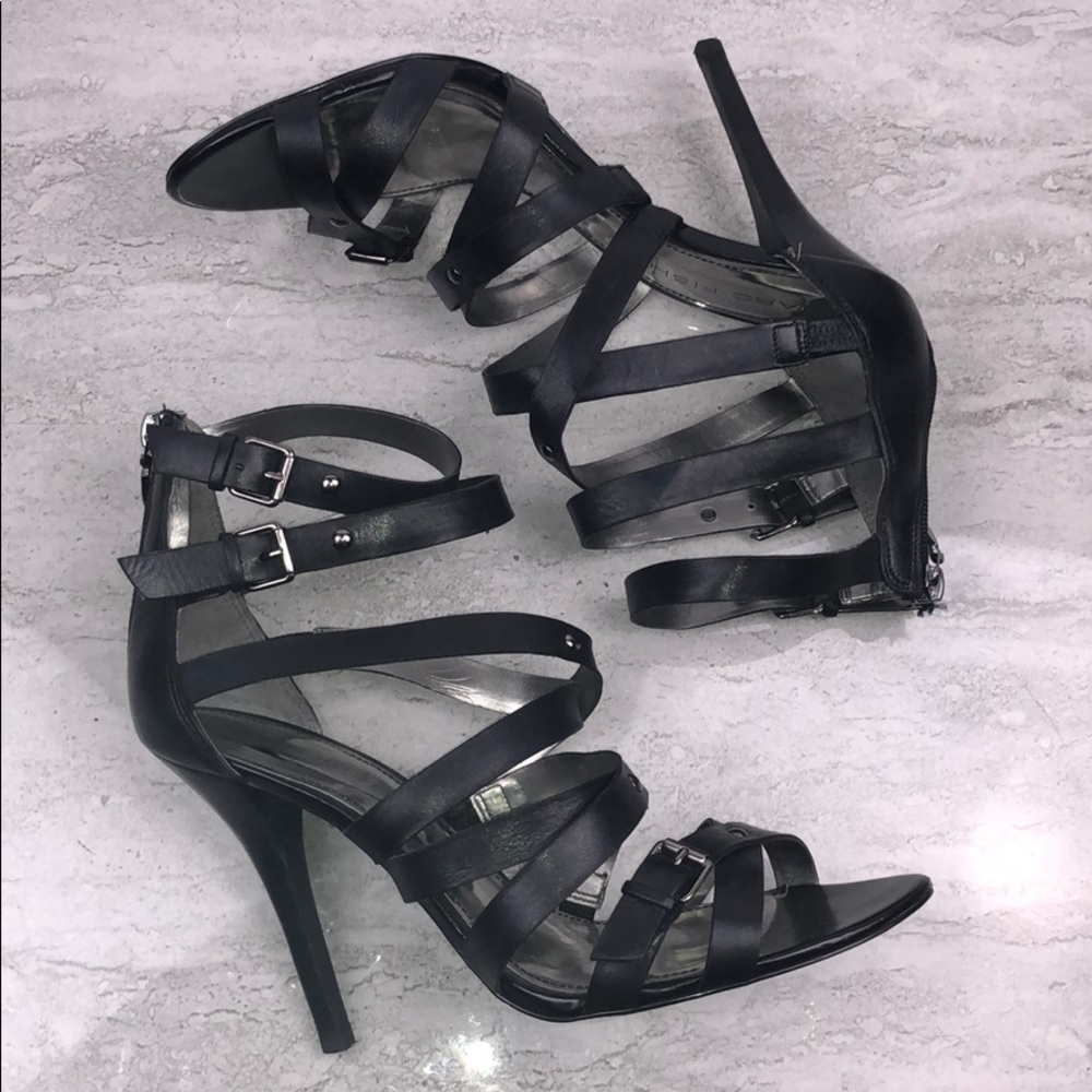 MARC FISHER Black Leather Heels Size 11